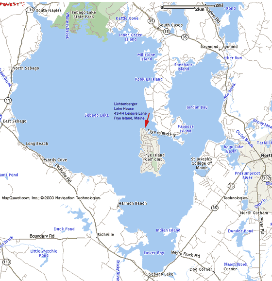 Sebago Lake Depth Chart